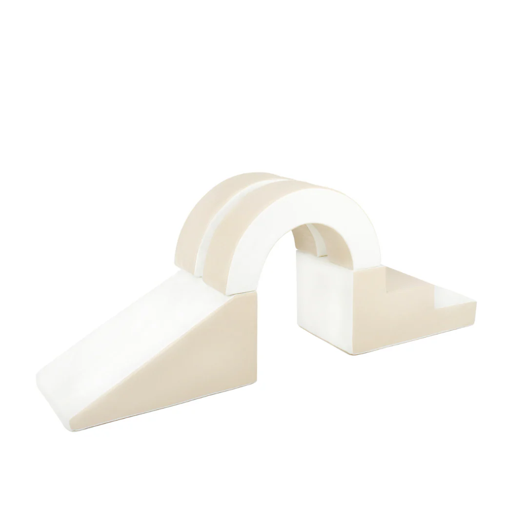 Hoop Step and Slide - Beige & White - Image 3