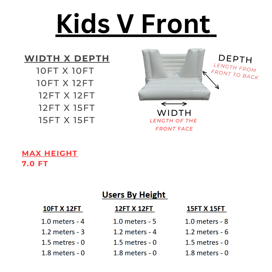 Kids V Front Bouncy Castle - Image 3